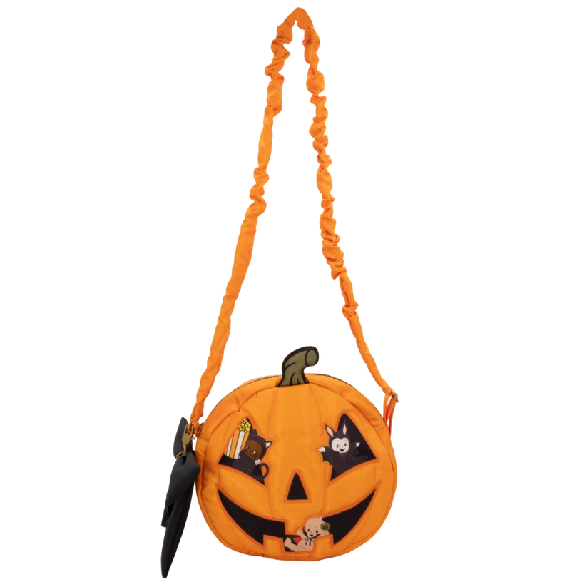 Kewpie Jack-O'-Lantern Padded Satin Crossbody Bag Whatever! Makes You Happy
