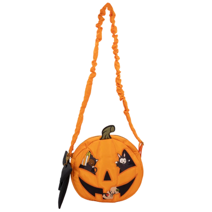 Kewpie Jack-O'-Lantern Padded Satin Crossbody Bag Whatever! Makes You Happy