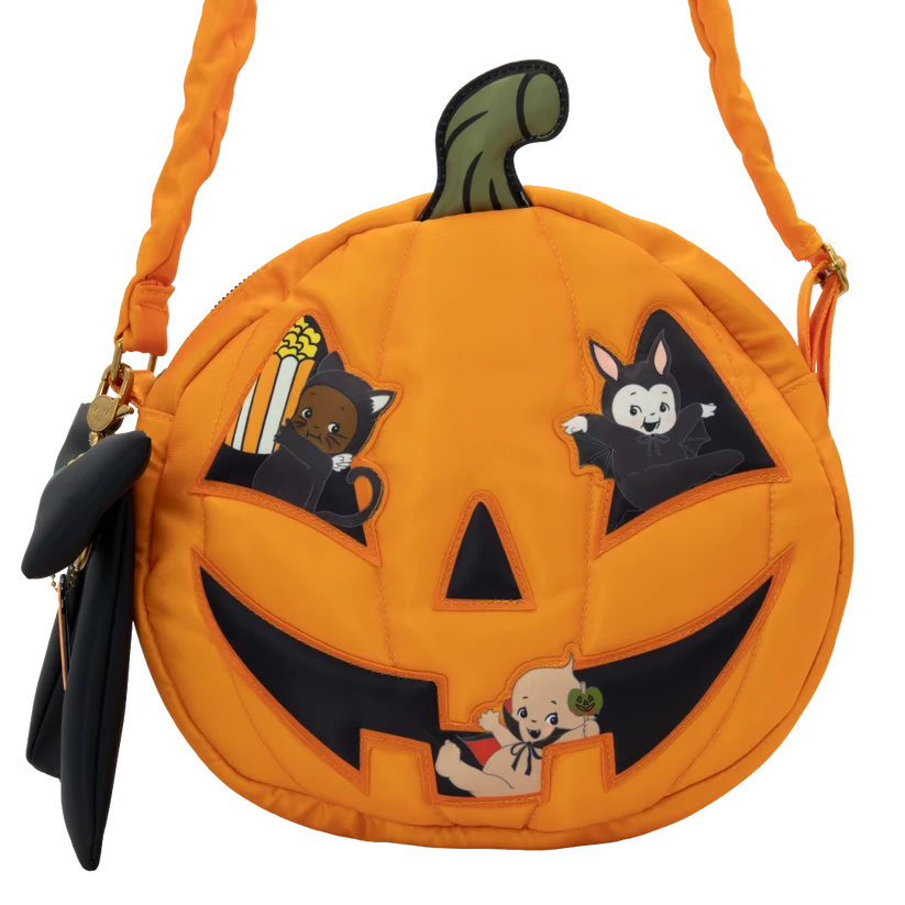 Kewpie Jack-O'-Lantern Padded Satin Crossbody Bag Whatever! Makes You Happy