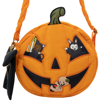 Kewpie Jack-O'-Lantern Padded Satin Crossbody Bag Whatever! Makes You Happy