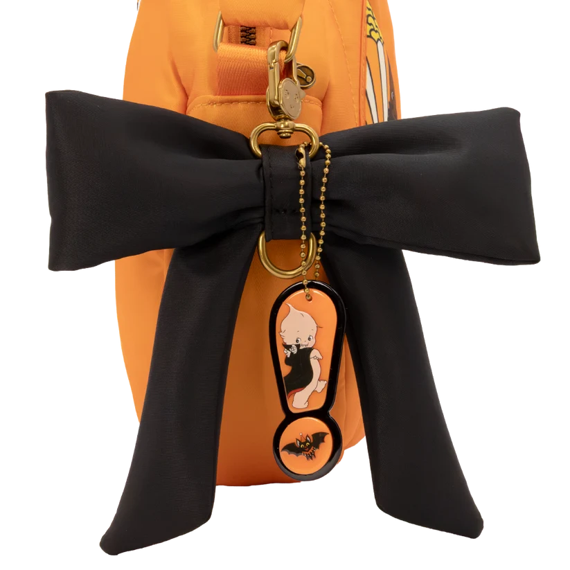 Kewpie Jack-O'-Lantern Padded Satin Crossbody Bag Whatever! Makes You Happy