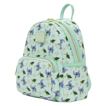 Backpack with cartoon character pattern on a white background