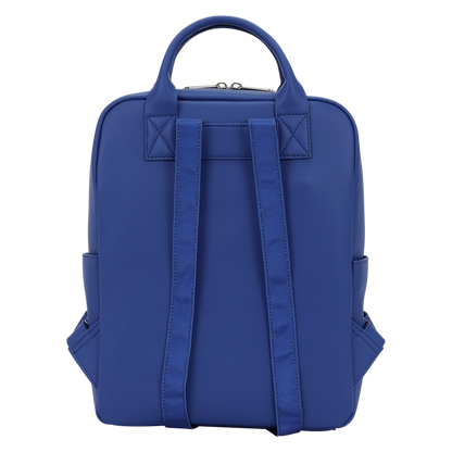 Blue backpack on a white background