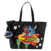 Space Adventure Glow Tote Crossbody Bag with Coin Bag Loungefly Disney Lilo & Stitch