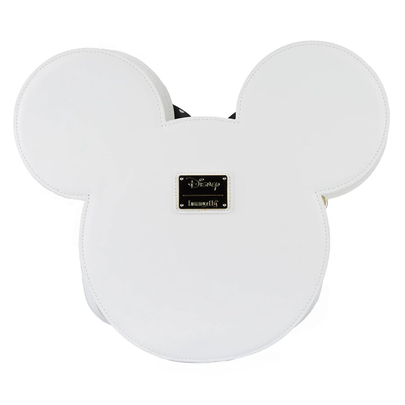 White backpack with Mickey Mouse ears on a white background