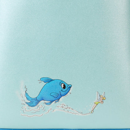 Cartoon fish and fairy on a light blue background