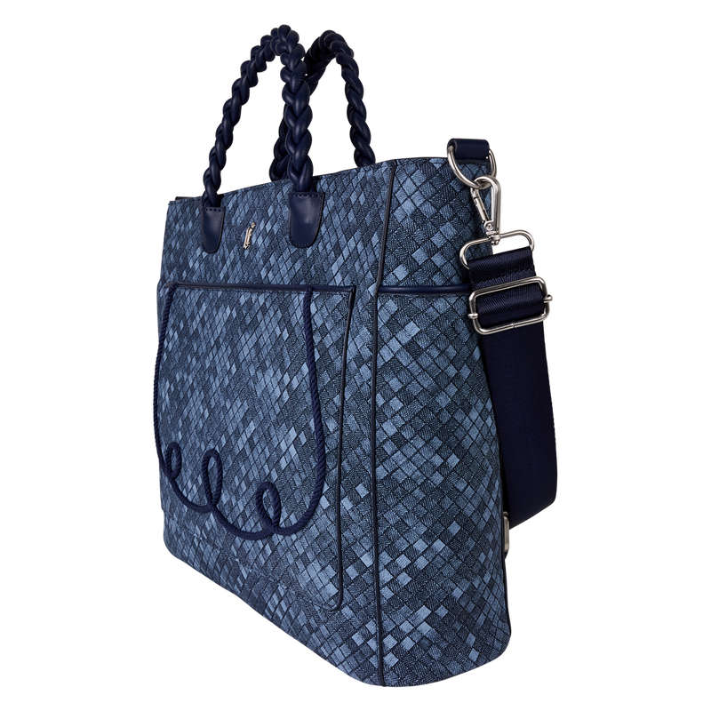 Loungefly Blue Checkered Convertible Backpack & Tote Crossbody Bag