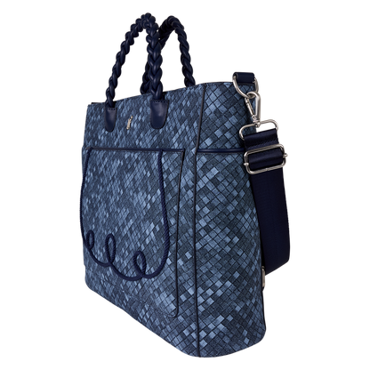 Loungefly Blue Checkered Convertible Backpack & Tote Crossbody Bag