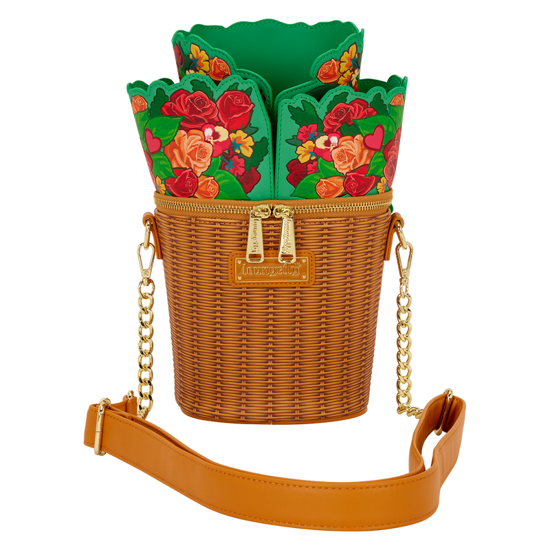 Loungefly Flower Basket Figural Crossbody Bag with Butterflies