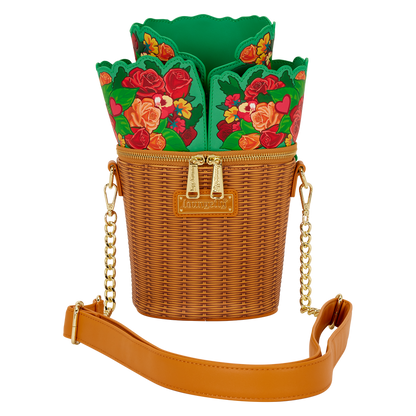 Loungefly Flower Basket Figural Crossbody Bag with Butterflies