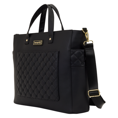 Loungefly BackStory The Mo Black Convertible Backpack Tote Pin Trader Bag
