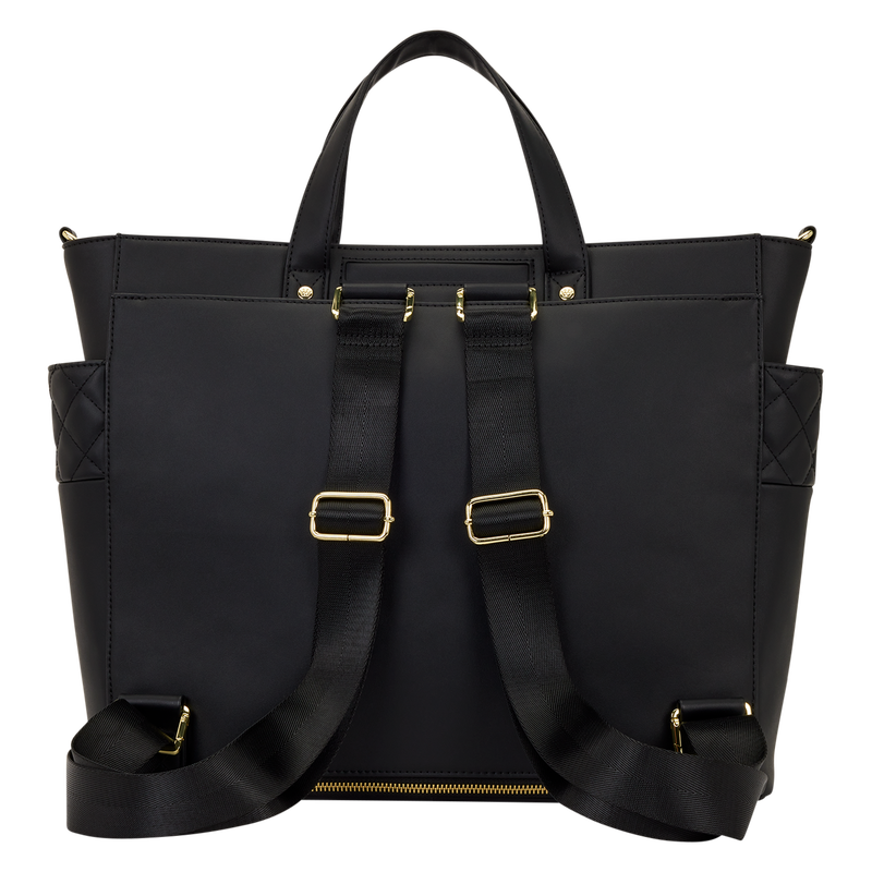 Loungefly BackStory The Mo Black Convertible Backpack Tote Pin Trader Bag