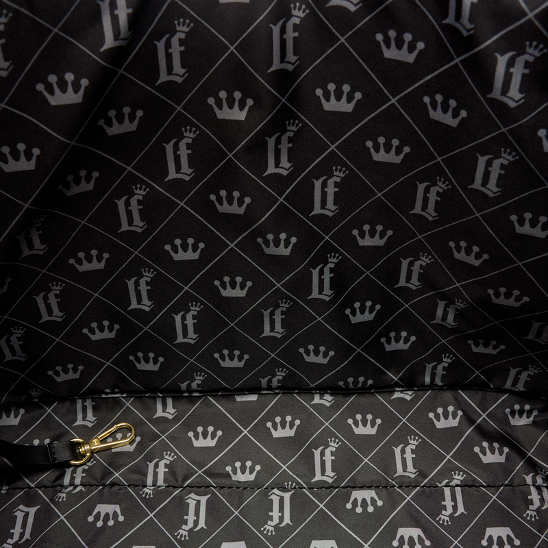 Loungefly BackStory The Mo Black Convertible Backpack Tote Pin Trader Bag