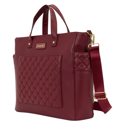 Loungefly BackStory The Mo Red Convertible Backpack Tote Pin Trader Bag