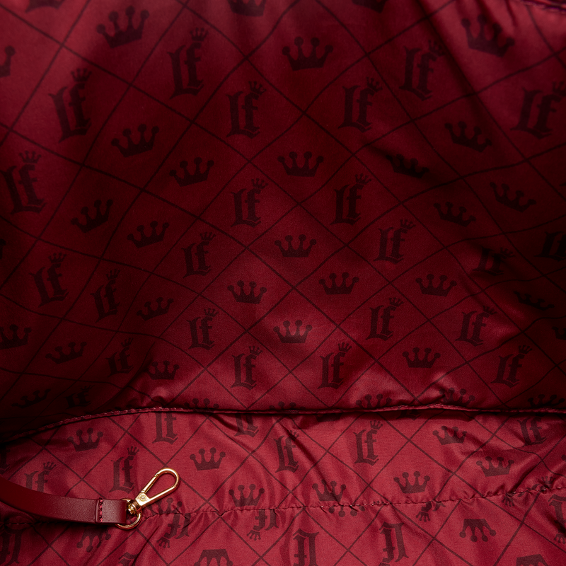 Loungefly BackStory The Mo Red Convertible Backpack Tote Pin Trader Bag
