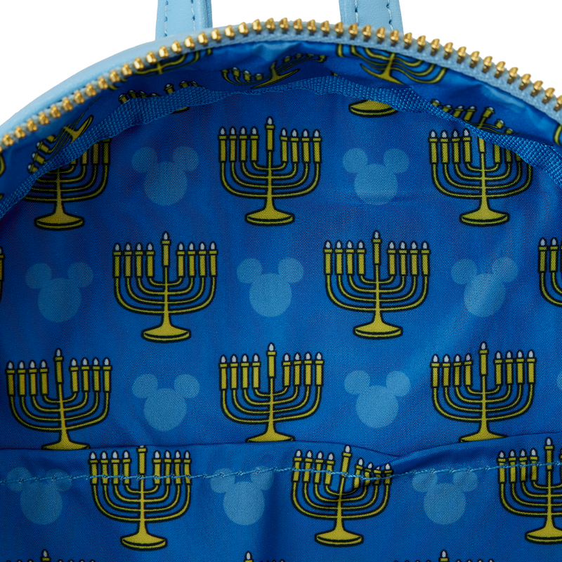 Mickey Mouse Happy Hanukkah Menorah Sequin Glow-in-the-Dark Mini Backpack Loungefly Disney