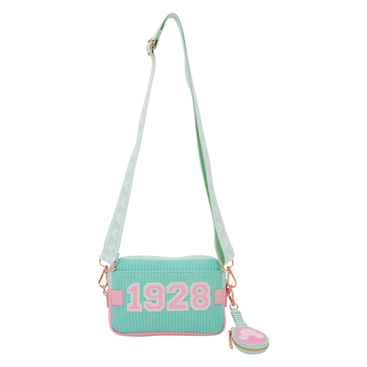 Loungefly Disney Mickey Mouse Tennis Sling Crossbody Bag with Coin Bag