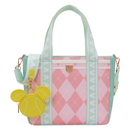 Loungefly Disney Mickey Mouse Tennis Tote Crossbody Bag with Coin Bag
