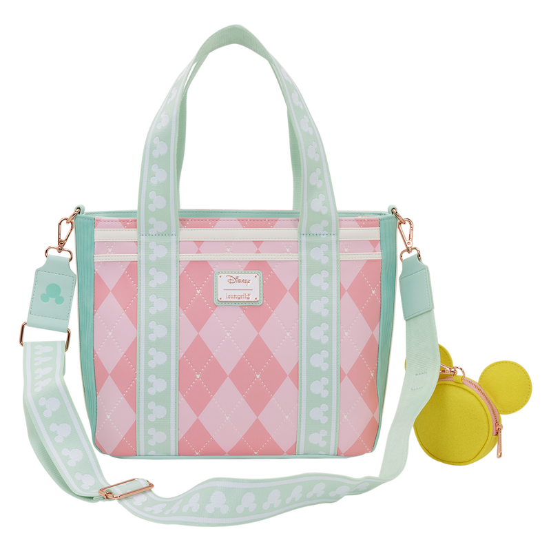 Loungefly Disney Mickey Mouse Tennis Tote Crossbody Bag with Coin Bag