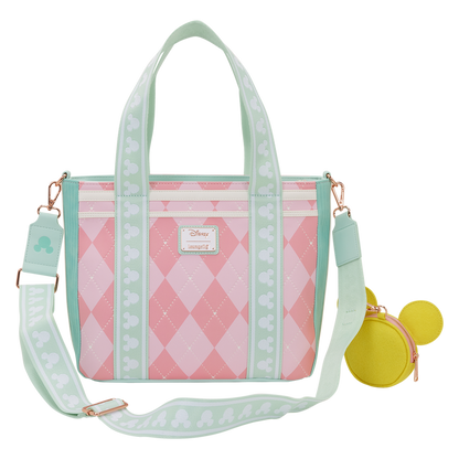 Loungefly Disney Mickey Mouse Tennis Tote Crossbody Bag with Coin Bag