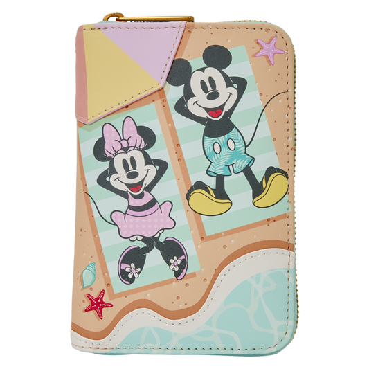 Mickey & Minnie Beach Fun Zip Around Wallet