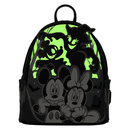 Loungefly Disney Mickey & Minnie Ghost Light-Up Glow Mini Backpack
