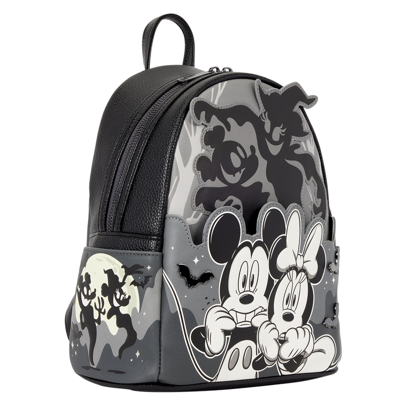 Loungefly Disney Mickey & Minnie Ghost Light-Up Glow Mini Backpack