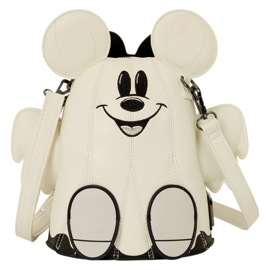 Mickey & Minnie Mouse Ghost Glow Figural Crossbody Bag Loungefly Disney
