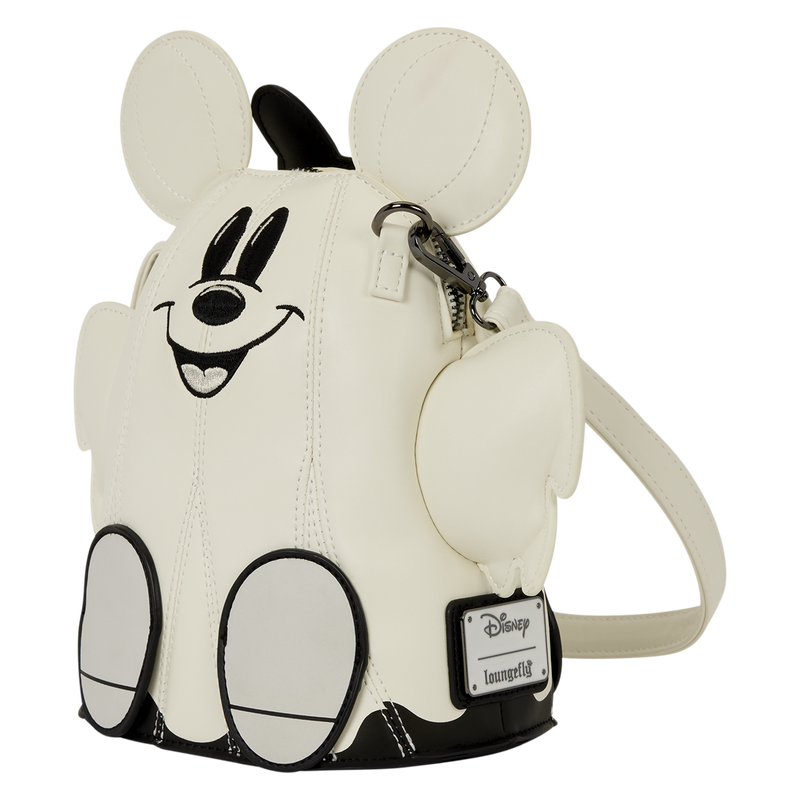 Loungefly Disney Mickey & Minnie Mouse Ghost Glow Figural Crossbody Bag