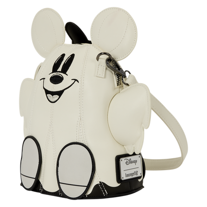 Loungefly Disney Mickey & Minnie Mouse Ghost Glow Figural Crossbody Bag