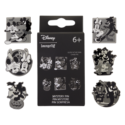 Loungefly Disney Mickey & Minnie Mouse Ghost Glow Mystery Box Pin