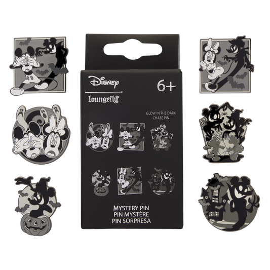 Mickey & Minnie Mouse Ghost Glow Mystery Box Pin Loungefly Disney
