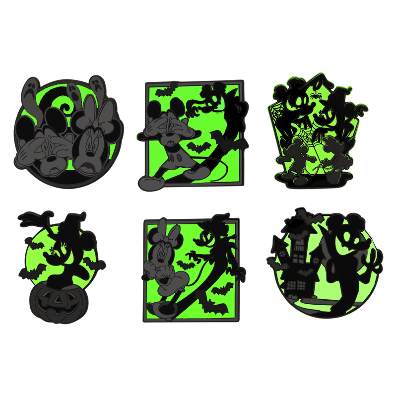 Loungefly Disney Mickey & Minnie Mouse Ghost Glow Mystery Box Pin