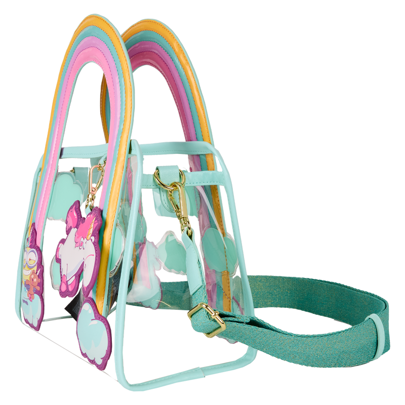 Colorful horse bridle with floral designs on a white background