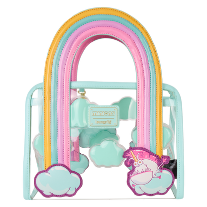 Set of colorful hair ties with cloud designs in a clear holder, featuring the brand 'Mia & Co.'