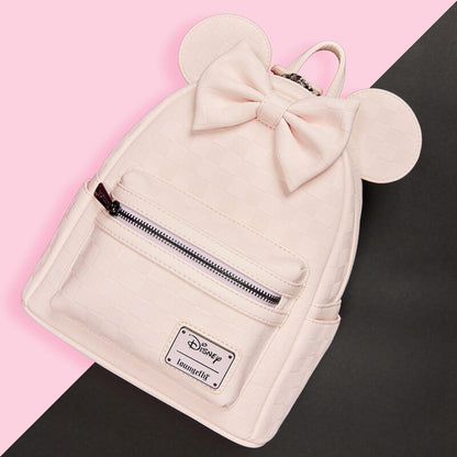 Minnie Mouse Checkered Texture Mini Backpack