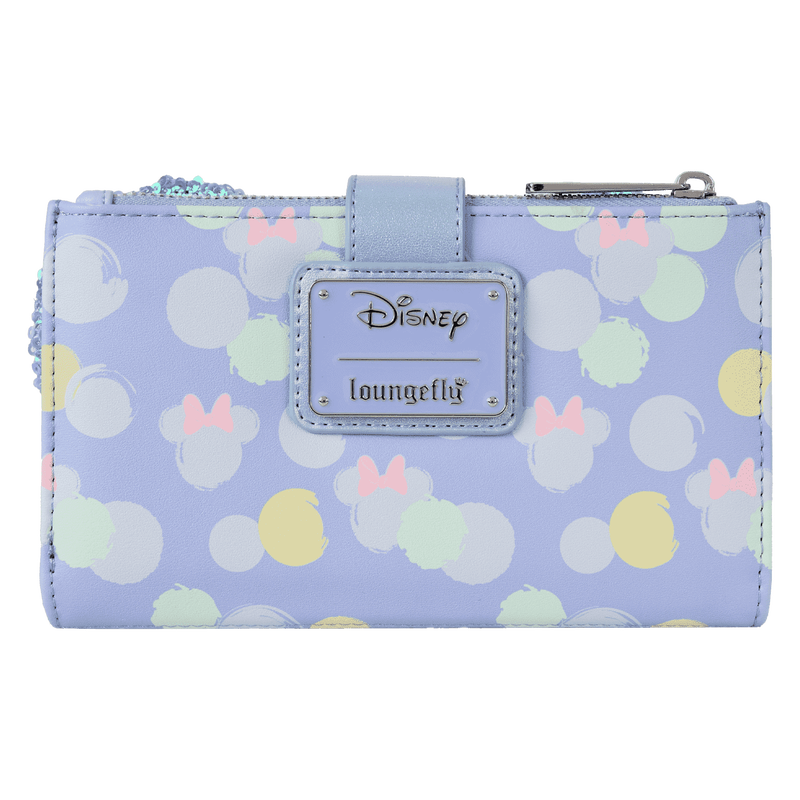 Minnie Mouse Exclusive Iridescent All-Over Print Sequin Ear Flap Wallet