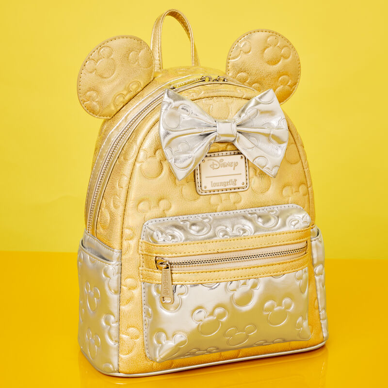 Minnie Mouse Exclusive Metallic Gold & Silver Quilted Mini Backpack
