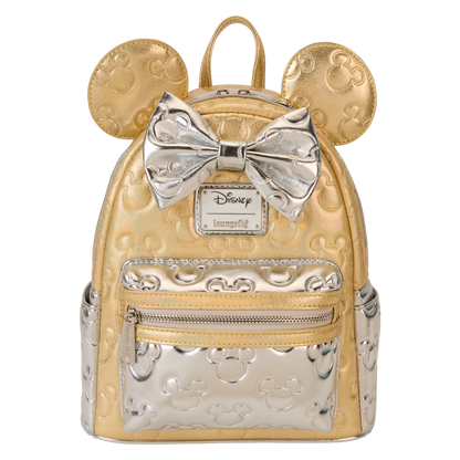 Minnie Mouse Exclusive Metallic Gold & Silver Quilted Mini Backpack