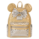 Minnie Mouse Metallic Gold & Silver Quilted Mini Backpack