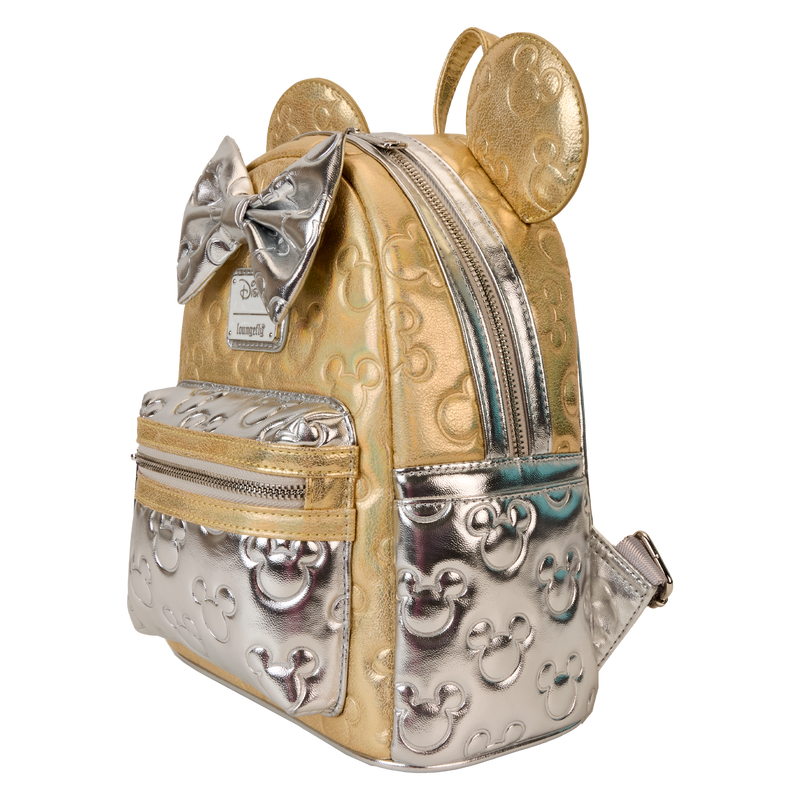 Minnie Mouse Exclusive Metallic Gold & Silver Quilted Mini Backpack
