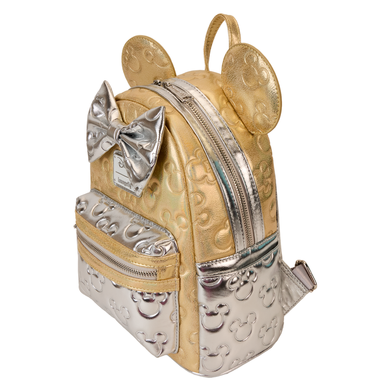 Minnie Mouse Exclusive Metallic Gold & Silver Quilted Mini Backpack