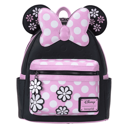 Loungefly Disney Minnie Mouse Floral Rock the Dots Mini Backpack