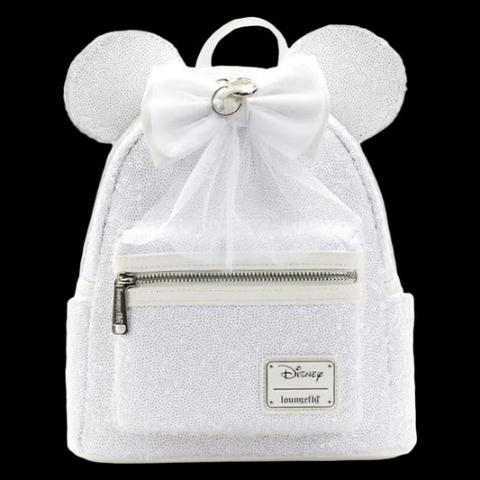 Minnie Mouse Sequin Wedding Mini Backpack Loungefly Disney