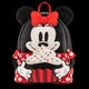 Backpack designed like a character with a red bow and cupcake design on a white background