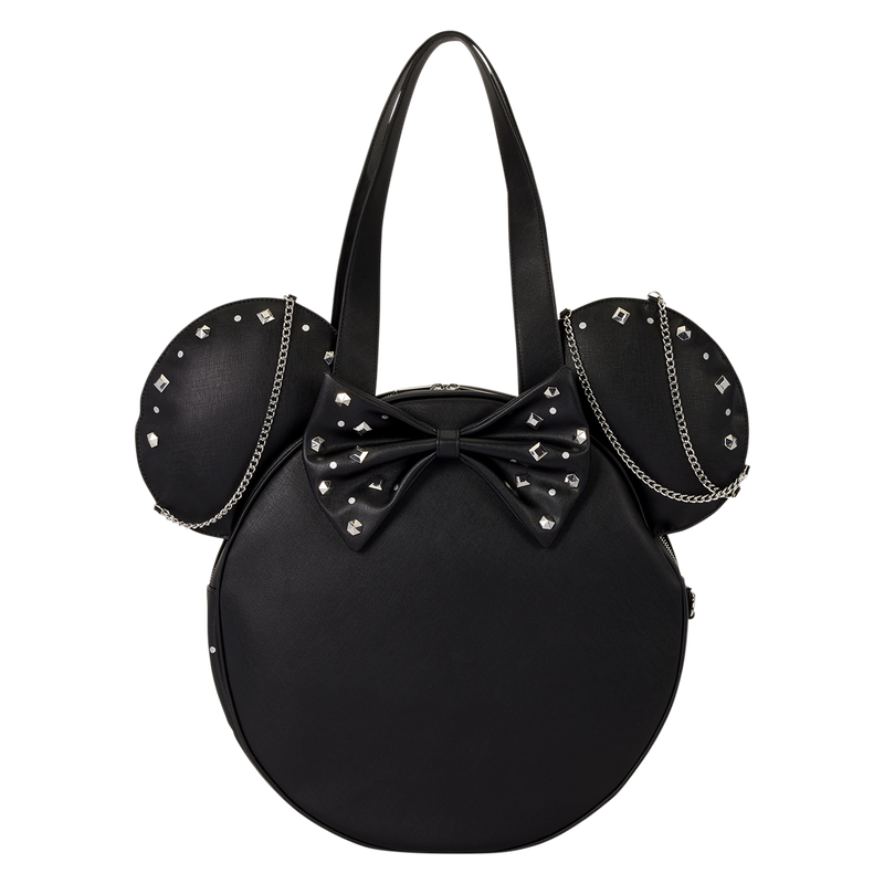 Minnie Mouse Studs and Chains Oversized Figural Tote Bag Loungefly Disney