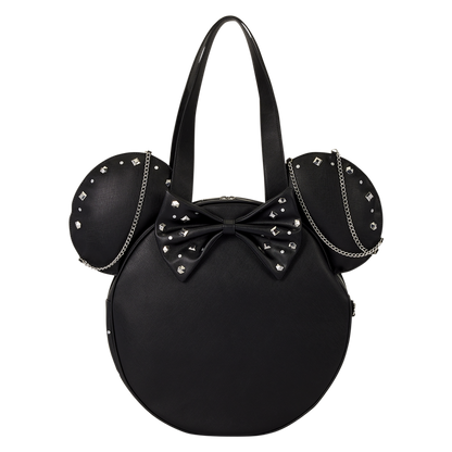 Minnie Mouse Studs and Chains Oversized Figural Tote Bag Loungefly Disney