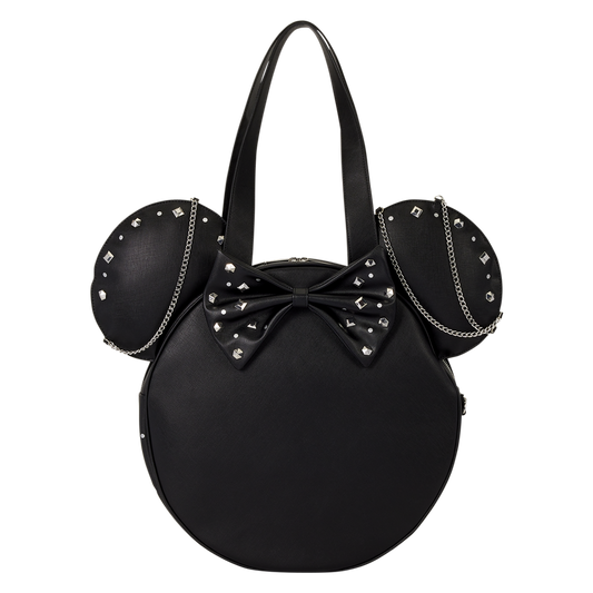 Minnie Mouse Studs and Chains Oversized Figural Tote Bag Loungefly Disney