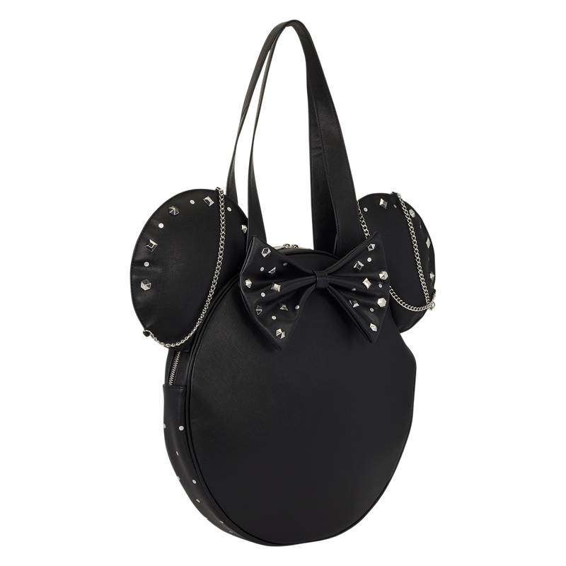 Minnie Mouse Studs and Chains Oversized Figural Tote Bag Loungefly Disney