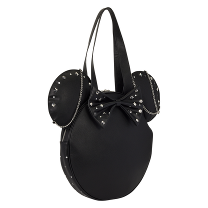 Minnie Mouse Studs and Chains Oversized Figural Tote Bag Loungefly Disney